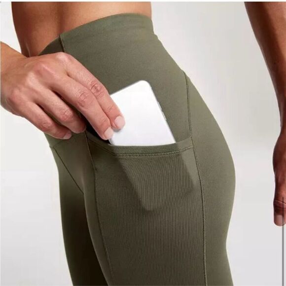 Calia Cold Weather Tight Dark Olive Green Leggings Size XS New - Picture 3 of 8